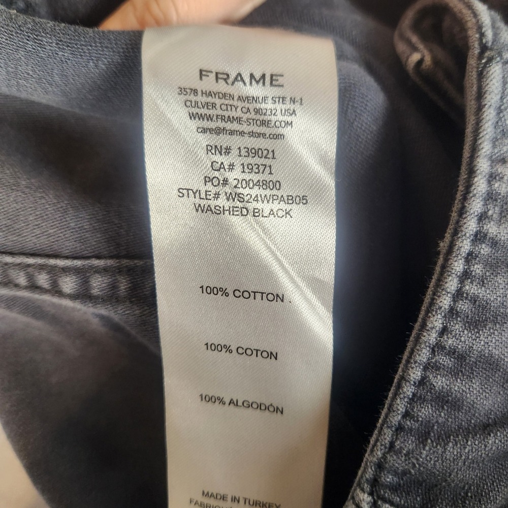 FRAME‎ Utility Barrel Pants Size 26 Charcoal Gray High Rise - Picture 10 of 10